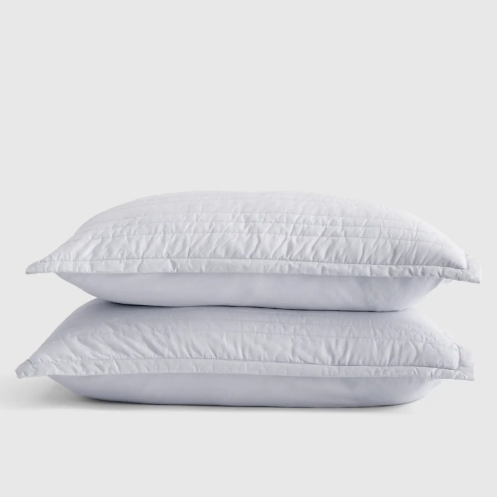 NWOT! Quince 100% Organic Cotton Light Blue Shams! -Standard (S22)